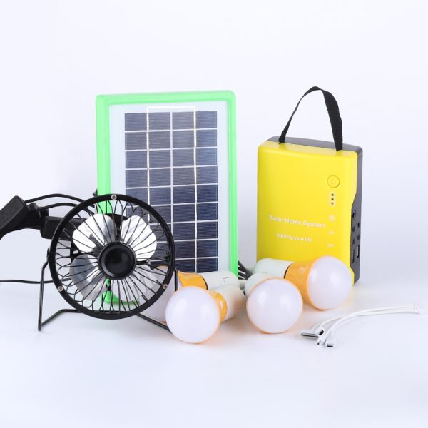 MINI Solar Power System Full Kit including Soar Panels Solar Battery Lights Fans USB